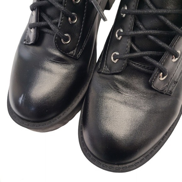 H&M Divided Womens Black Lace Up Boots 5.5 - Picture 9 of 16